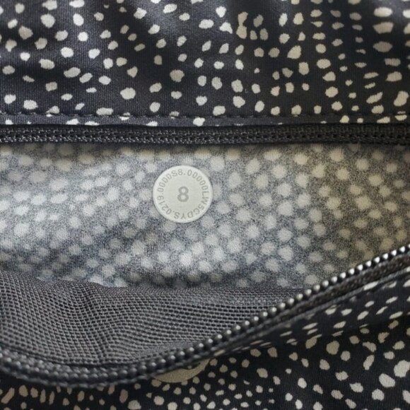 Lululemon Speed Wunder free spirit ice grey black tights Sz 8 - Picture 6 of 6